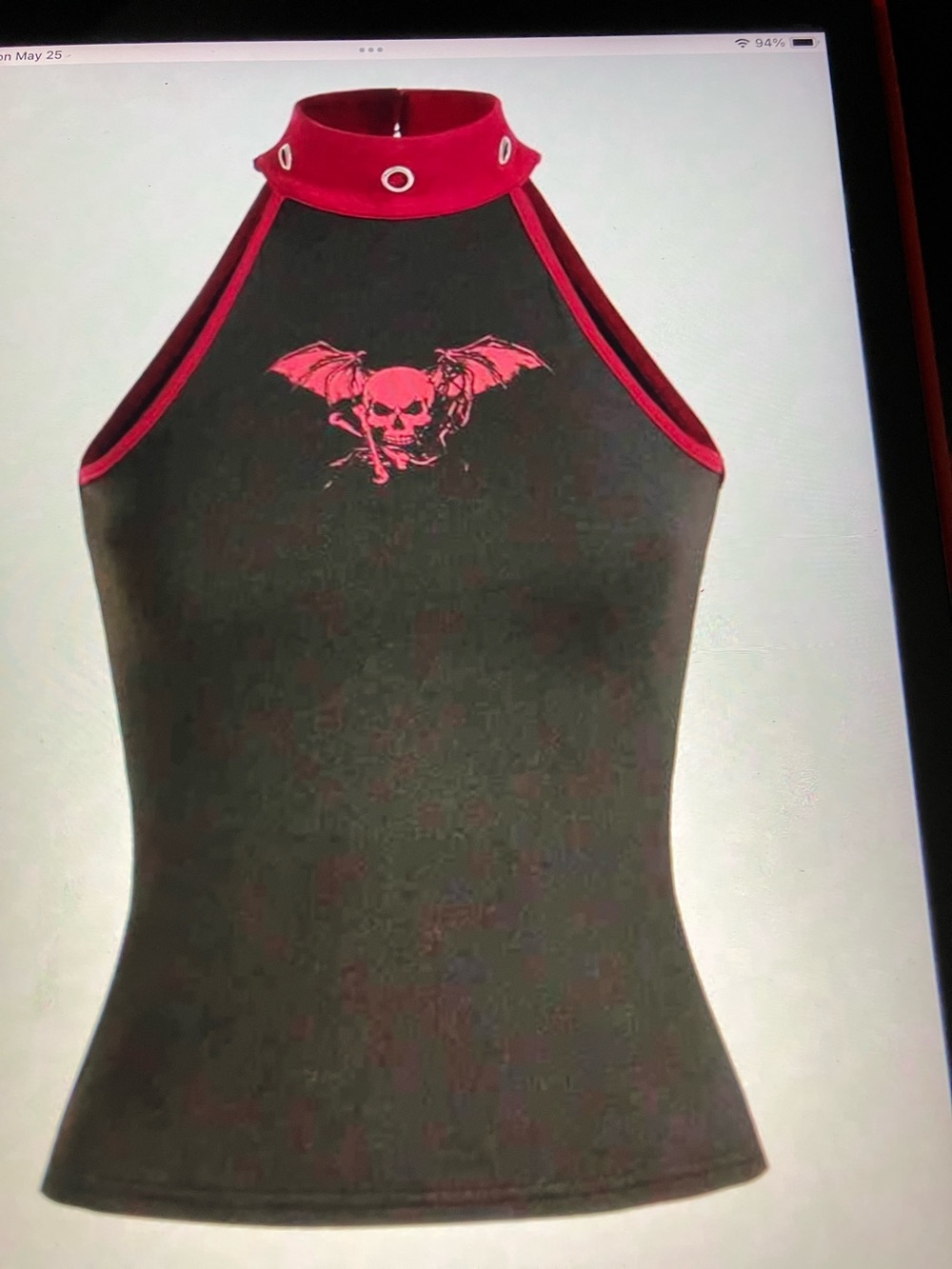 ROMWE gothic skull pattern tank top